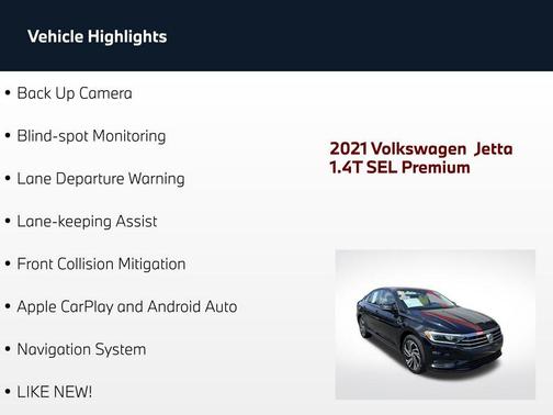 Deep Black 2021 Volkswagen Jetta 1.4T SEL Premium