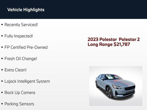 Thunder Metallic 2023 Polestar 2 Long Range Single Motor