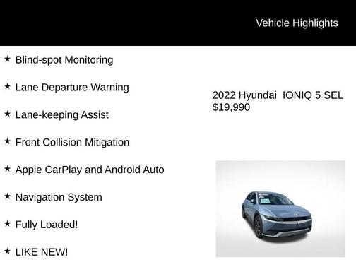 Lucid Blue 2022 Hyundai IONIQ 5 SEL