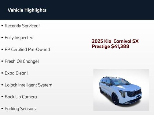 Snow White Pearl 2025 Kia Carnival SX Prestige