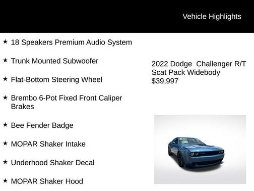 2022 Dodge Challenger R/T Scat Pack Widebody