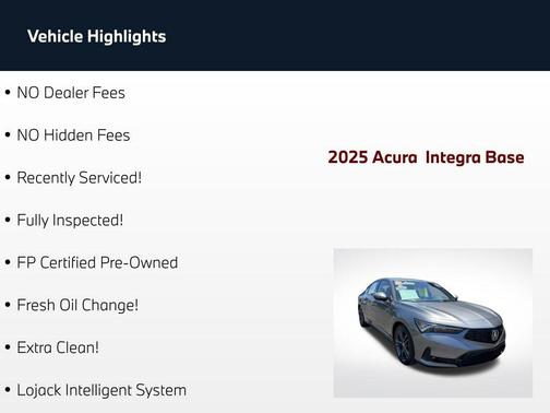 Liquid Carbon Metallic 2025 Acura Integra A-SPEC