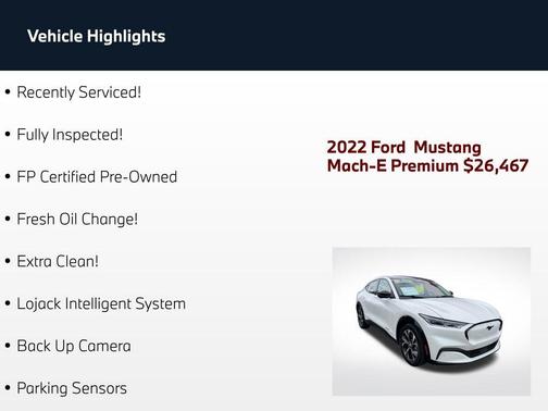 Star White Metallic Tri-Coat 2022 Ford Mustang Mach-E Premium