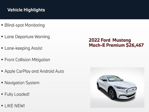 Star White Metallic Tri-Coat 2022 Ford Mustang Mach-E Premium