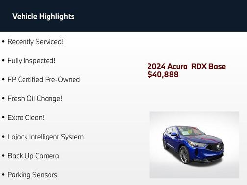 Apex Blue Pearl 2024 Acura RDX A-Spec Advance Package