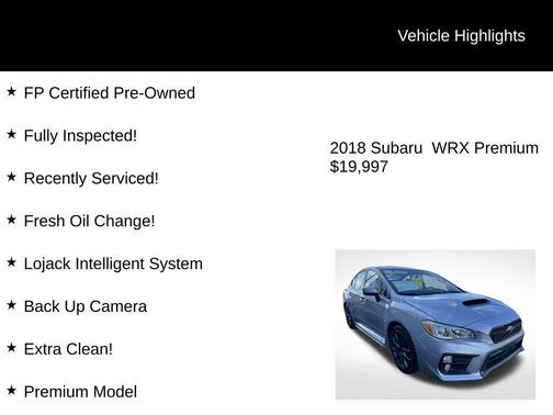 2018 Subaru WRX Premium