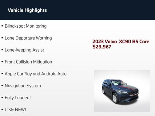 Denim Blue Metallic 2023 Volvo XC90 B5 Core