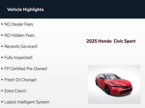 Rallye Red 2025 Honda Civic Hybrid Sport