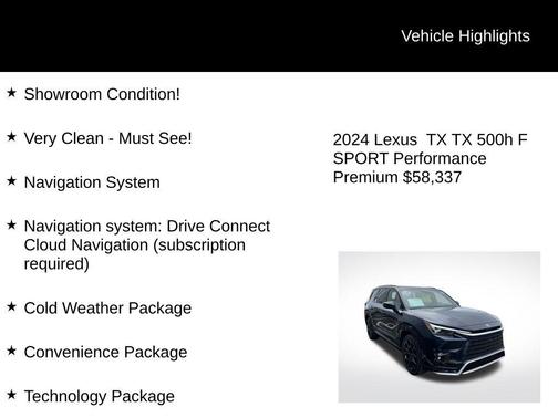 2024 Lexus TX 500h F SPORT Premium