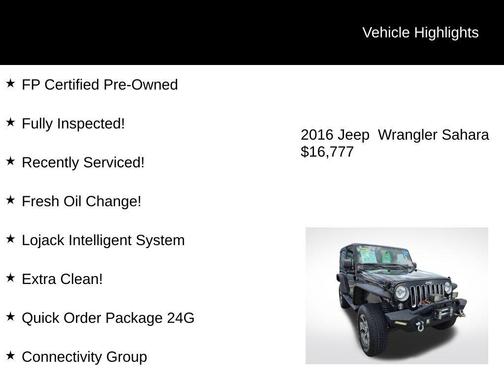 2016 Jeep Wrangler Sahara