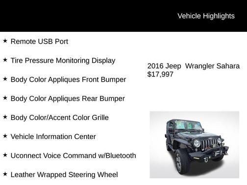 2016 Jeep Wrangler Sahara