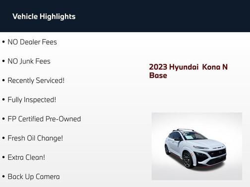 Sonic Blue 2023 Hyundai Kona N Base