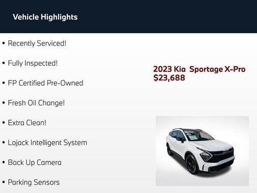 Glacial White Pearl 2023 Kia Sportage S