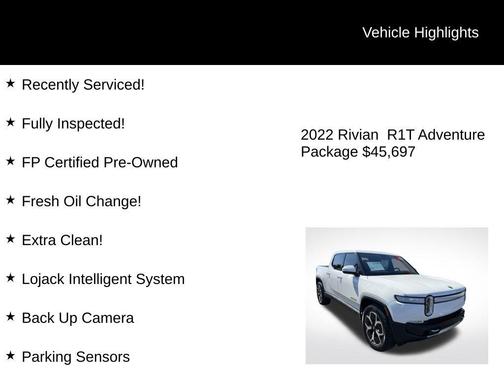 Glacier White 2022 Rivian R1T Adventure