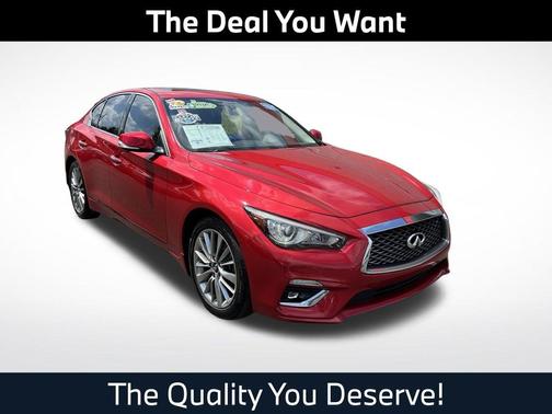 Dynamic Sunstone Red 2022 INFINITI Q50 3.0t LUXE