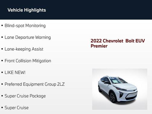 Summit White 2022 Chevrolet Bolt EUV FWD Premier