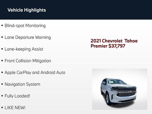 Iridescent Pearl Tricoat 2021 Chevrolet Tahoe Premier