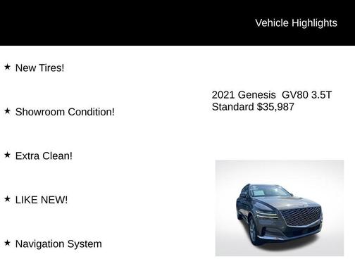 2021 Genesis GV80 3.5T