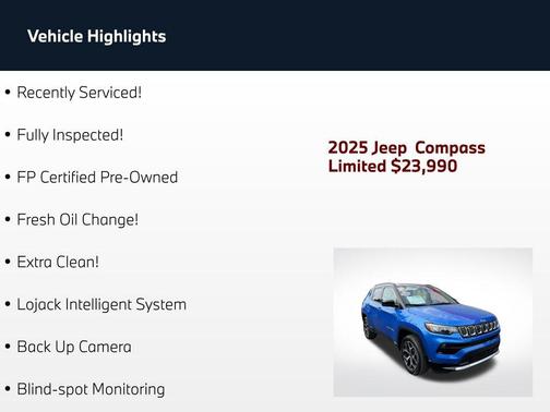 Hydro Blue Pearlcoat 2025 Jeep Compass Limited