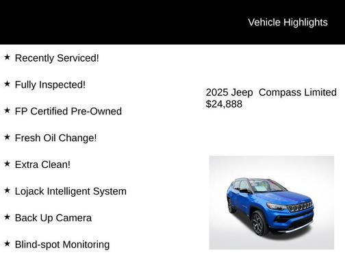 Hydro Blue Pearlcoat 2025 Jeep Compass Limited
