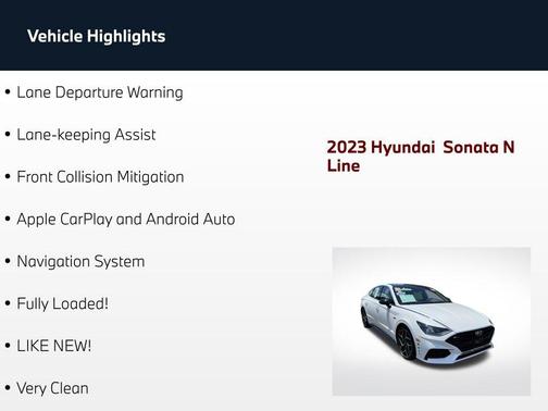 Serenity White 2023 Hyundai SONATA N Line