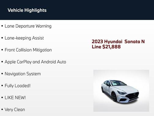 Serenity White 2023 Hyundai SONATA N Line