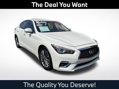 Majestic White 2023 INFINITI Q50 3.0t LUXE