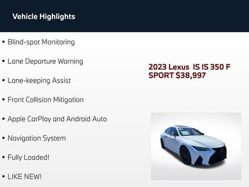 Ultra White 2023 Lexus IS 350 Base