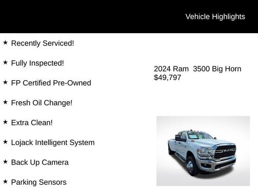 2024 RAM 3500 Big Horn Crew Cab 4x4 8' Box
