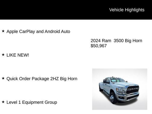 2024 RAM 3500 Big Horn Crew Cab 4x4 8' Box