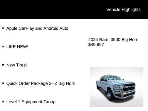2024 RAM 3500 Big Horn Crew Cab 4x4 8' Box