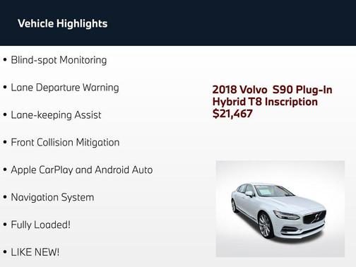 Crystal White Pearl 2018 Volvo S90 T8 Inscription