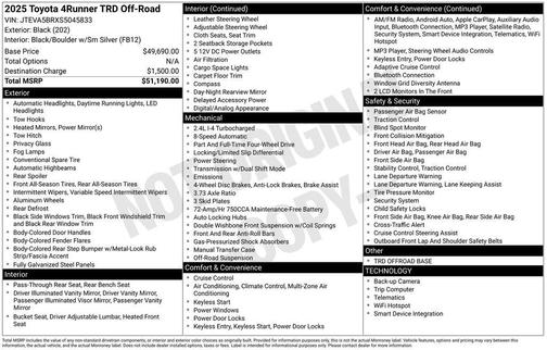 2025 Toyota 4Runner Sport