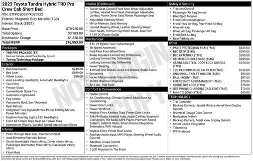 2023 Toyota Tundra Hybrid TRD Pro