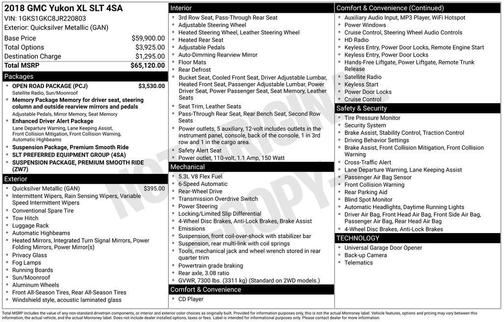 2018 GMC Yukon XL SLT