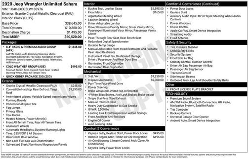 2020 Jeep Wrangler Unlimited Sahara
