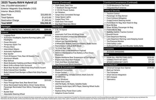 2025 Toyota RAV4 Hybrid LE