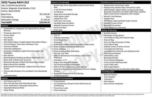 2020 Toyota RAV4 XLE