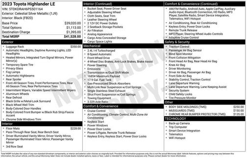 2023 Toyota Highlander LE