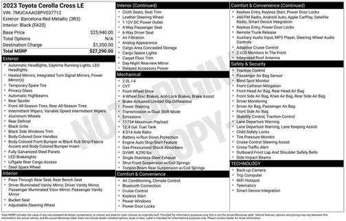 2023 Toyota Corolla Cross LE