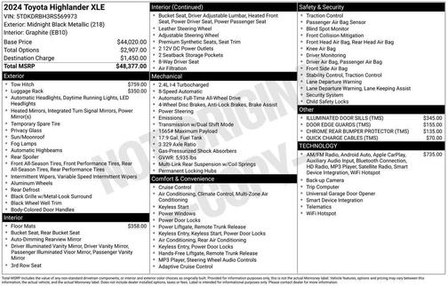 2024 Toyota Highlander XLE