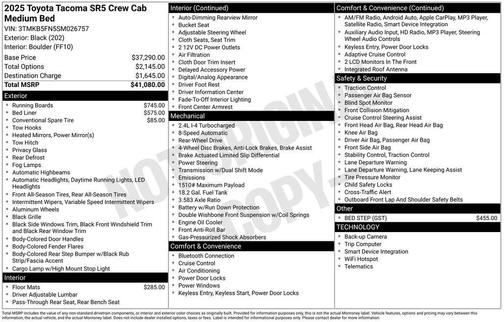 2025 Toyota Tacoma SR5