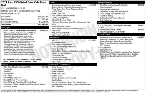 Billet Silver Metallic Clearcoat 2021 RAM 1500 Rebel