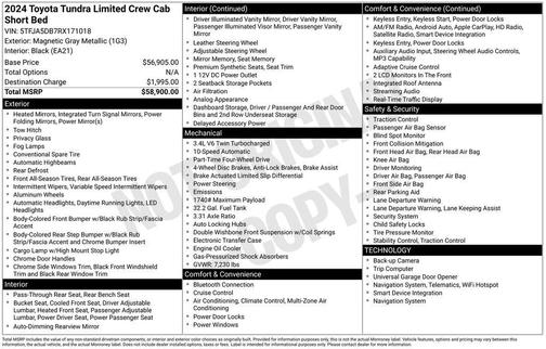 Magnetic Gray Metallic 2024 Toyota Tundra Limited