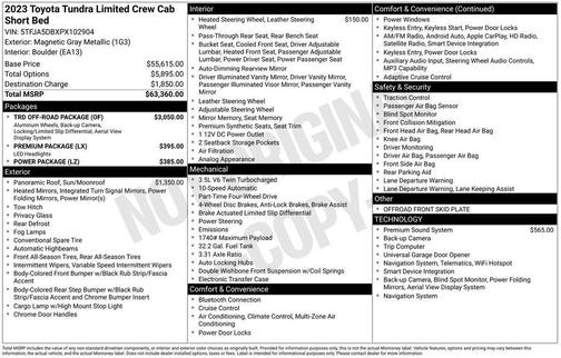 Magnetic Gray Metallic 2023 Toyota Tundra Limited