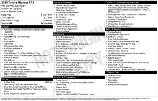 Ice 2025 Toyota 4Runner SR5