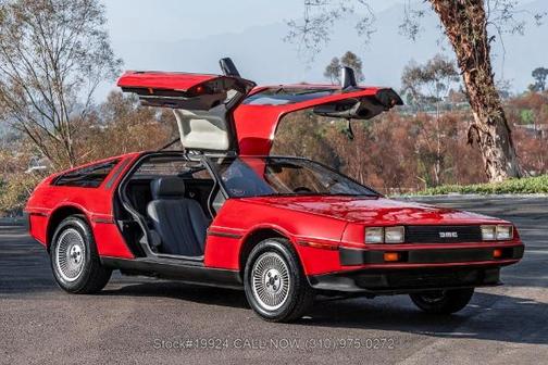 Red 1981 Delorean DMC-12