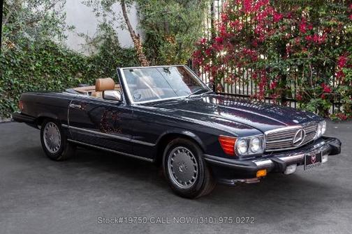 Blue 1987 Mercedes-Benz SL-Class 560SL