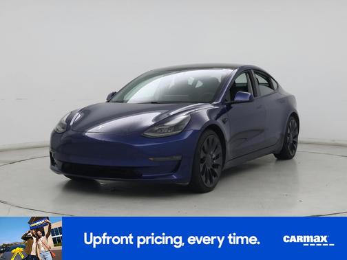 Blue 2021 Tesla Model 3 Performance