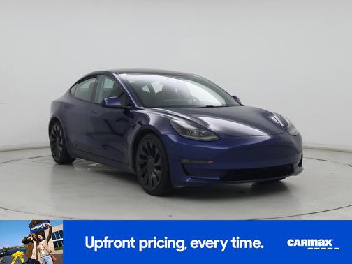 Blue 2021 Tesla Model 3 Performance
